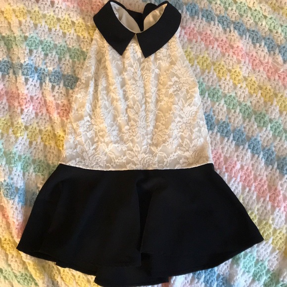 Lace Peplum Top - Picture 1 of 1